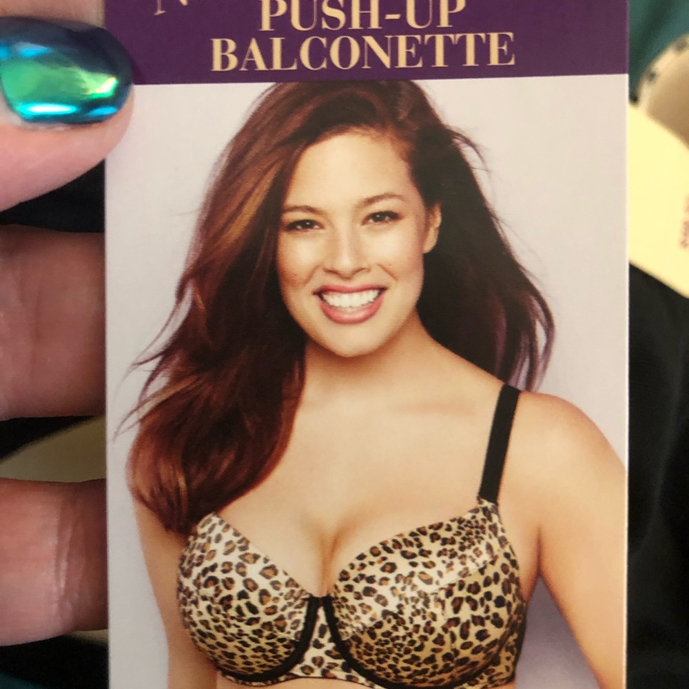 NWT Lane Bryant leopard print push-up bra 44D